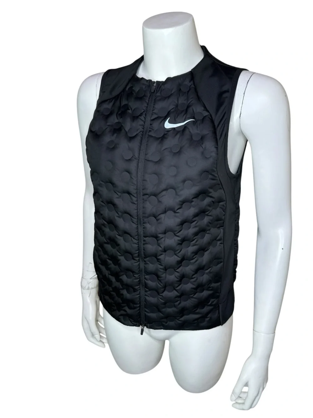 Nike Aeroloft Down Running Vest S Quilted Puffer Black CZ1607